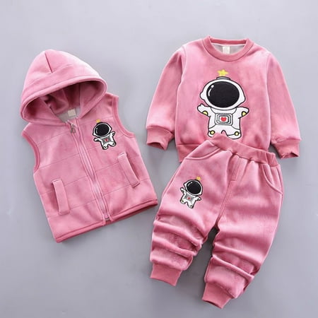Gunia Fall Outfits For Toddler Girls 3 Piece Warm Hooded Sleeveless Vest Suit Child Long Sleeve Sweatshirt Trousers Sets For Kids Baby Outwear
Gunia Fall Outfits For Toddler Girls 3 Piece Warm Hooded Sleeveless Vest Suit Child Long Sleeve Sweatshirt Trousers Sets For Kids Baby Outwear