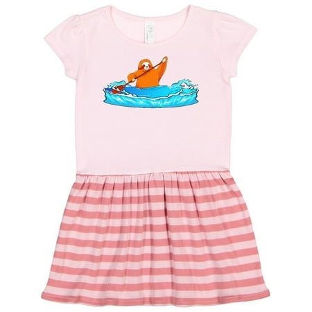 Inktastic Kayaking Sloth Kayak Gift Toddler Girl Dress