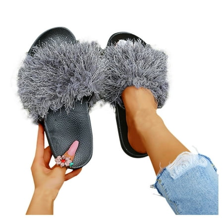 Aayomet Women s Slippers Shoes Women s Outdoors Shoes Slippers Summer Autumn Furry Ladies Sliders Flat Women s slipper Grey 6.5
Aayomet Women s Slippers Shoes Women s Outdoors Shoes Slippers Summer Autumn Furry Ladies Sliders Flat Women s slipper Grey 6.5