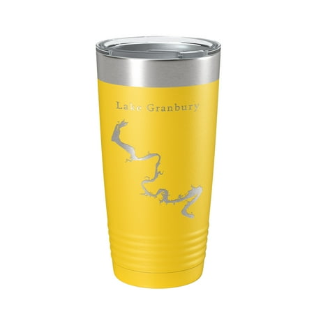 Lake Granbury Map Tumbler Travel Mug Insulated Laser Engraved Coffee Cup Brazos River Texas 20 oz Yellow
Lake Granbury Map Tumbler Travel Mug Insulated Laser Engraved Coffee Cup Brazos River Texas 20 oz Yellow