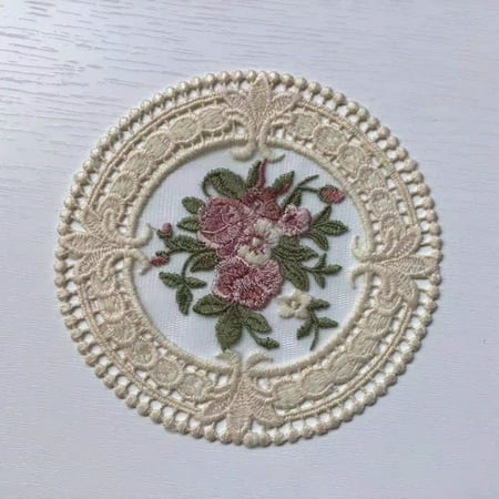 12CM French Lace Coaster Embroidery Round Placemat Desktop Decoration Table Pad
12CM French Lace Coaster Embroidery Round Placemat Desktop Decoration Table Pad