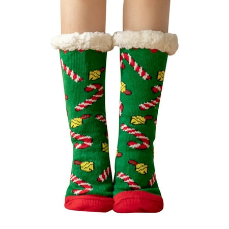 wendunide Socks Women s Winter Warm Cozy Fuzzy Slipper Socks Christmas Gift