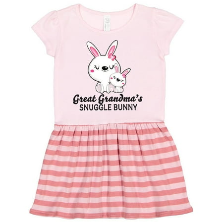 Inktastic Great Grandmas Snuggle Bunny Easter Gift Toddler Girl Dress