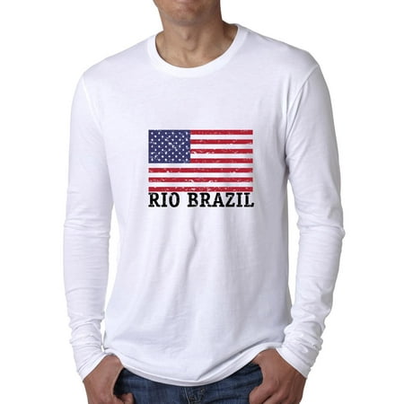 USA Flag - Olympics in Rio, Brazil 2016 Men's Long Sleeve T-Shirt