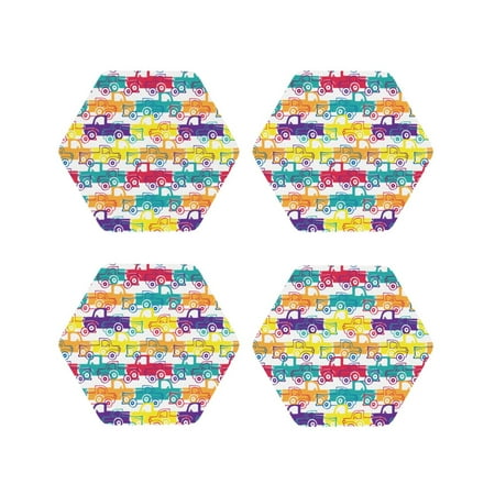 Lukts Colorful Car Print Leather Drinks Coasters Set of 4 Suitable or Drinks Furniture Protection and Easy Clean up-Hexagon
Lukts Colorful Car Print Leather Drinks Coasters Set of 4 Suitable or Drinks Furniture Protection and Easy Clean up-Hexagon