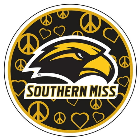 Southern Mississippi Magnet (PEACE LOVE SO MISS EAGLE MA (5 ) 5 in)