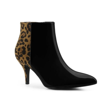 Allegra K Women s Leopard Print Stiletto Heel Boots