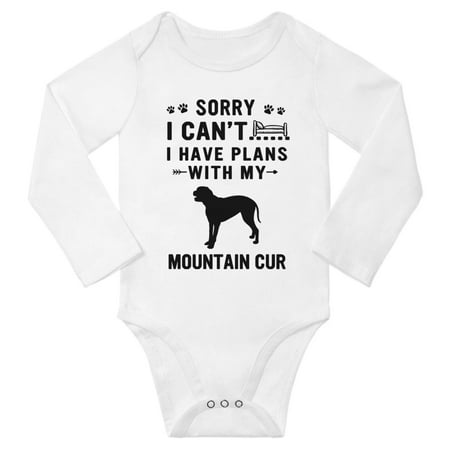 Sorry I Can t I Have Plans With My Mountain Cur Baby Long Sleeve Jumpsuits (White 3-6 Months)
Sorry I Can t I Have Plans With My Mountain Cur Baby Long Sleeve Jumpsuits (White 3-6 Months)