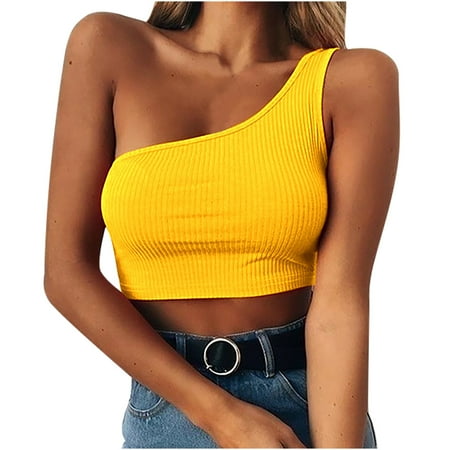 CYMMPU Women Clothing Women s Sexy Bustier Round Neck Tank Streetwear Cropped Tank Summer Shirts Sleeveless Slim Fit Crop Tops Cami Solid Yellow
CYMMPU Women Clothing Women s Sexy Bustier Round Neck Tank Streetwear Cropped Tank Summer Shirts Sleeveless Slim Fit Crop Tops Cami Solid Yellow