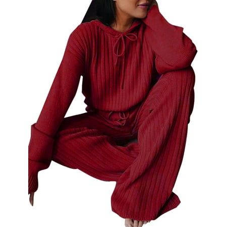 Capreze Ladies Solid Color Pjs Elastic Waist Trousers Hoodies Pajamas Sleep Nightwear Tops And Pants Lounge Sets Claret M
Capreze Ladies Solid Color Pjs Elastic Waist Trousers Hoodies Pajamas Sleep Nightwear Tops And Pants Lounge Sets Claret M
