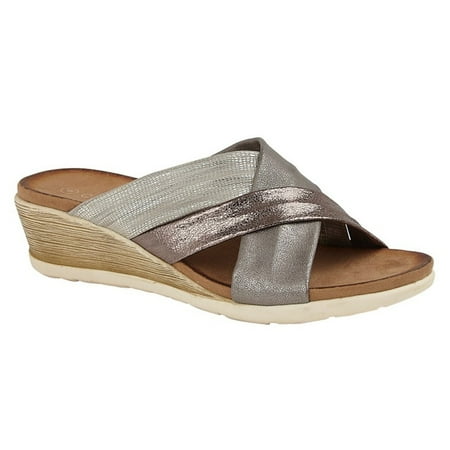 Cipriata Womens Anella Crossover Wedge Sandals