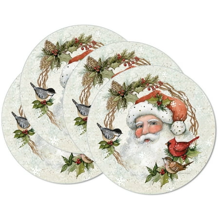 CounterArt Winter Forest Round Reversible Plastic Table Top Placemat Set of 4 Made in the USA
CounterArt Winter Forest Round Reversible Plastic Table Top Placemat Set of 4 Made in the USA