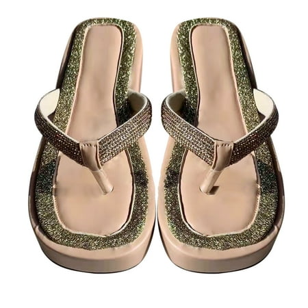 Womens Shoes Fashion Minimalistic Rhinestone Glossy Clip Toe Thick Bottom Sandals Slippers Flip Flop A31922
Womens Shoes Fashion Minimalistic Rhinestone Glossy Clip Toe Thick Bottom Sandals Slippers Flip Flop A31922