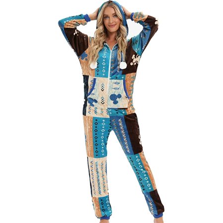 PIKADINGNIS Women Print Pajama Set Long Sleeve Sleepwear One-Set Nightwear Winter Warm Soft Comfy Pjs Indoor Outdoor Wear
PIKADINGNIS Women Print Pajama Set Long Sleeve Sleepwear One-Set Nightwear Winter Warm Soft Comfy Pjs Indoor Outdoor Wear