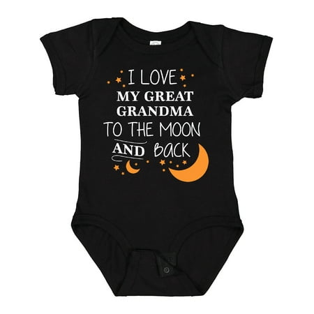 Inktastic I Love My Great Grandma to the Moon and Back Gift Baby Boy or Baby Girl Bodysuit
Inktastic I Love My Great Grandma to the Moon and Back Gift Baby Boy or Baby Girl Bodysuit