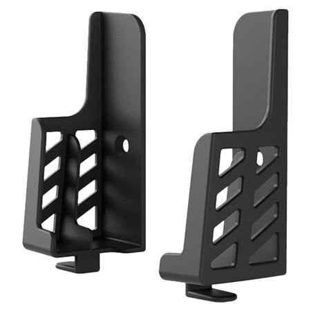 HOMEMAXS 1Pc Double Slot Wall Bracket Hanging Bracket Storage Stand for Tablet And Mobile Phone Black