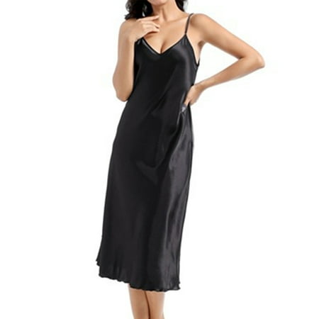 Sexy Dance Sexy Sleepwear for Women V Neck Sleeveless Satin Lingerie Chemise Slip Nightgown Dress Black L
Sexy Dance Sexy Sleepwear for Women V Neck Sleeveless Satin Lingerie Chemise Slip Nightgown Dress Black L