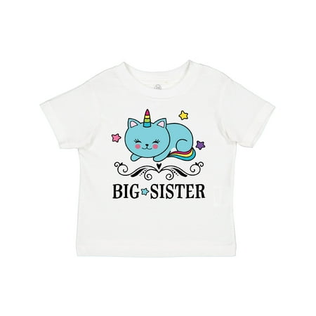Inktastic Big Sister Unicorn Gift Toddler Toddler Girl T-Shirt