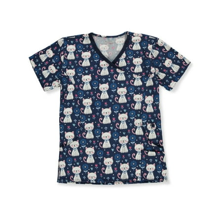 Scrubaid Women s Scrub Tops - navy/multi l (Big Girls)