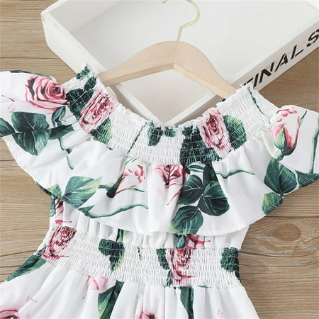 dmqupv Gift Basket Baby Girl Kids Toddler Girls Ruffled Sleeve Flower Print Off Shoulder Elastic Little Girl Clothes Size 8 White 2-3 Years
dmqupv Gift Basket Baby Girl Kids Toddler Girls Ruffled Sleeve Flower Print Off Shoulder Elastic Little Girl Clothes Size 8 White 2-3 Years