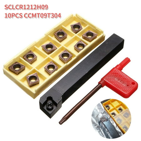 NKTIER SCLCR1212H09 Lathe Tools 45 HRC Wearable Carbide Threading Tool Holder with 10PCS CCMT09T304 Carbide Turn Blade Insert
NKTIER SCLCR1212H09 Lathe Tools 45 HRC Wearable Carbide Threading Tool Holder with 10PCS CCMT09T304 Carbide Turn Blade Insert