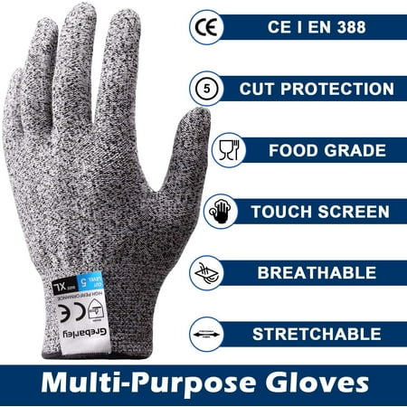 Cut Resistant Gloves Kitchen Gloves Butcher Gloves Safety Level 5 Protection Safety Cut Resistant Gloves For Kitchen/Outdoor/Explore Gray 1 Pair (Xl)
Cut Resistant Gloves Kitchen Gloves Butcher Gloves Safety Level 5 Protection Safety Cut Resistant Gloves For Kitchen/Outdoor/Explore Gray 1 Pair (Xl)
