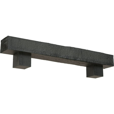 Ekena Millwork 4 H x 8 D x 60 W Rough Sawn Faux Wood Fireplace Mantel Kit w/ Alamo Corbels Aged Ash
Ekena Millwork 4 H x 8 D x 60 W Rough Sawn Faux Wood Fireplace Mantel Kit w/ Alamo Corbels Aged Ash