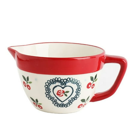 1Pc Multi-functional Mixing Bowl Egg Mixing Holder Baking Mix Bowl (Red)