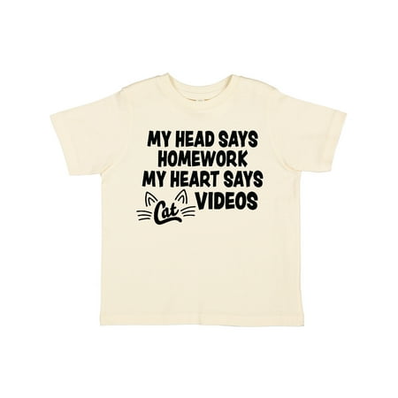 Inktastic My Head Says Homework My Heart Says Cat Videos Gift Toddler Boy or Toddler Girl T-Shirt
Inktastic My Head Says Homework My Heart Says Cat Videos Gift Toddler Boy or Toddler Girl T-Shirt