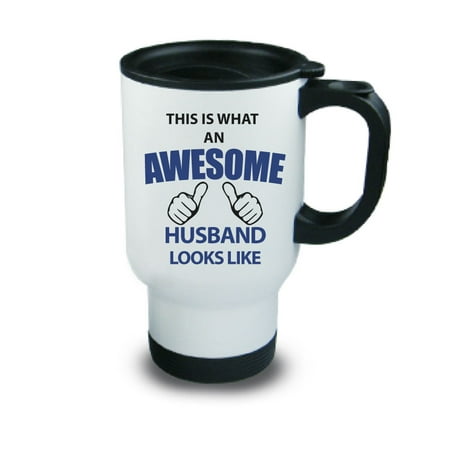This Is What An Awesome Husband Looks Like Metal Travel Mug Gift Birthday Christmas Valentines Anniversary 
This Is What An Awesome Husband Looks Like Metal Travel Mug Gift Birthday Christmas Valentines Anniversary