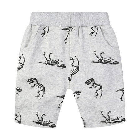 

Baby Boys Shorts Solid Color Slacks Dinosaur Summer Beach Black Gray Dailywear Streetwear Cozy Short Pants