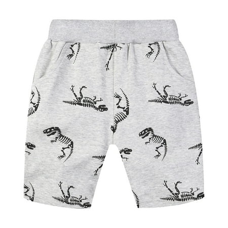 

Baby Boys Shorts Solid Color Slacks Dinosaur Summer Beach Black Gray Dailywear Streetwear Cozy Short Pants