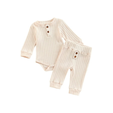 jaweiwi Baby Girls Pants Outfits Set Ribbed Long Sleeve Crew Neck Romper with Elastic Waist Pants for Toddlers Size 0 6 12 18 24 M
jaweiwi Baby Girls Pants Outfits Set Ribbed Long Sleeve Crew Neck Romper with Elastic Waist Pants for Toddlers Size 0 6 12 18 24 M