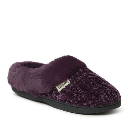 Dearfoams Woman s Microfiber Velour Closed Back Slippers