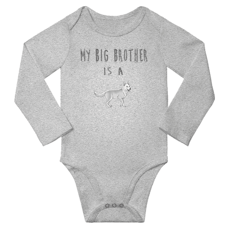 My Big Brother is a Canaan Dog Funny Baby Long Sleeve Bodysuit Boy Girl (Gray 6-12M)
My Big Brother is a Canaan Dog Funny Baby Long Sleeve Bodysuit Boy Girl (Gray 6-12M)