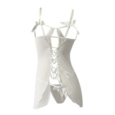 Cathalem Freaky Lingerie for Women Women Lingerie Lace Chemise Bridal Nightgown Ruffle Silk Lingerie for Women Underwear White Small
Cathalem Freaky Lingerie for Women Women Lingerie Lace Chemise Bridal Nightgown Ruffle Silk Lingerie for Women Underwear White Small