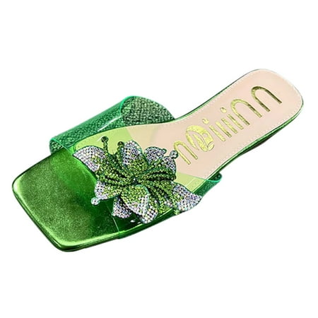 Dyfzdhu 2023 Summer Flat Casual Fashion Women s Large Slippers Sandals