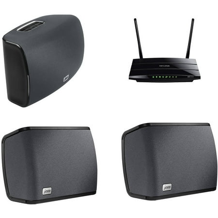 JAM Home Audio Rhythm and Symphony 3 Speaker Multi-Room WiFi and TP-LINK C5 AC1200 Archer Wireless Dual-Bank Gigabit Router Bundle