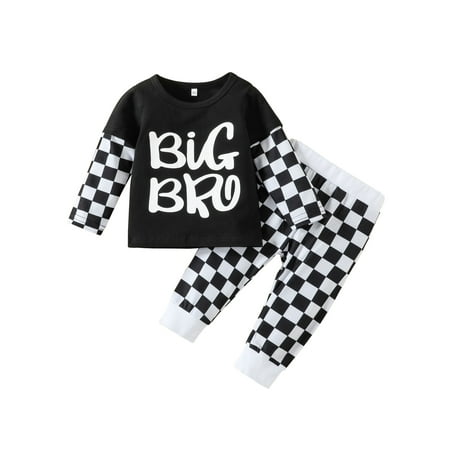 GuliriFei Baby Boys Big/Little Brother Long Sleeve Checkerboard Shirt/Romper Tops+Pants Leggings 2Pcs Outfits Set
GuliriFei Baby Boys Big/Little Brother Long Sleeve Checkerboard Shirt/Romper Tops+Pants Leggings 2Pcs Outfits Set
