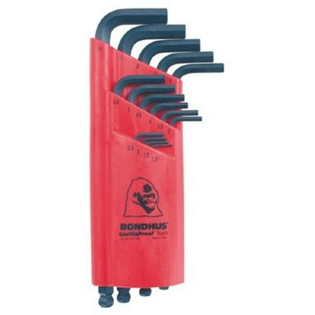 Bondhus 15-Piece Ball End L Wrench Metric Hex Key Set