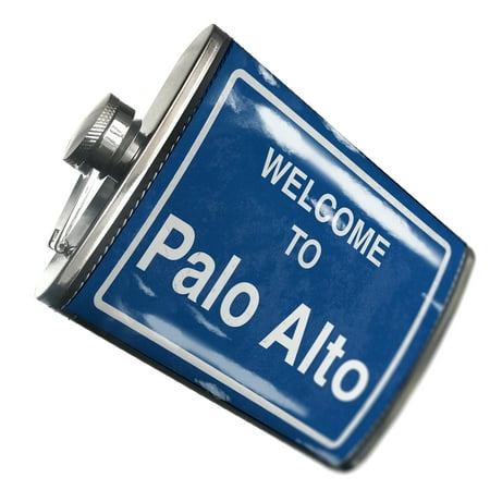 NEONBLOND Flask Sign Welcome To Palo Alto