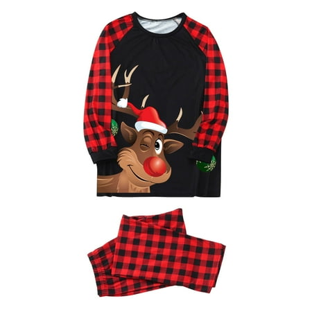 Tangnade home pajamas Parent-child Warm Christmas Set Plaid Printed Home Wear Pajamas Two-piece Mother Set Parent-child outfit Black L
Tangnade home pajamas Parent-child Warm Christmas Set Plaid Printed Home Wear Pajamas Two-piece Mother Set Parent-child outfit Black L
