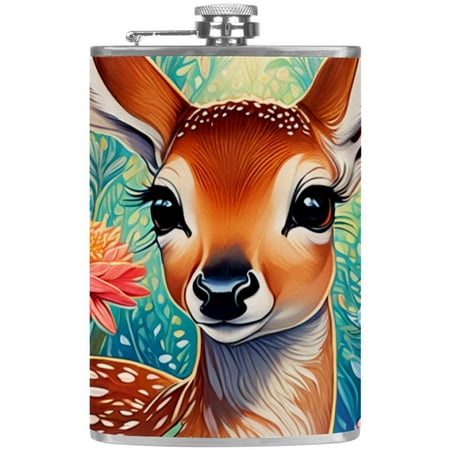 josid Deer Pattern 3.6x6in Stainless Steel Small Flask Leak-Proof Stainless Steel Construction Wrapped in Premium Two-Layer Leather Nano-Printed Design 227ml Capacity
josid Deer Pattern 3.6x6in Stainless Steel Small Flask Leak-Proof Stainless Steel Construction Wrapped in Premium Two-Layer Leather Nano-Printed Design 227ml Capacity