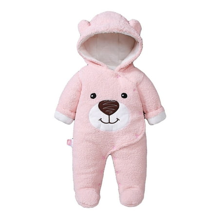 QWERTYU Newborn Infant Baby Toddler Hooded Thick Long Sleeve Jumpsuit for Girl Boy Winter Warm Clothes Romper 0-24M Pink 59
QWERTYU Newborn Infant Baby Toddler Hooded Thick Long Sleeve Jumpsuit for Girl Boy Winter Warm Clothes Romper 0-24M Pink 59