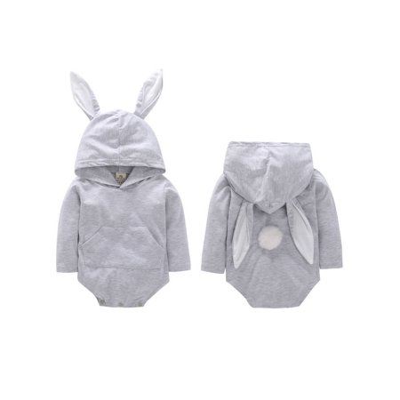 Newborn Baby Boys Girls Easter Outfits Bunny Romper Bodysuit Long Sleeve Hooded Bodysuit Jumpsuit with Rabbit Ears
Newborn Baby Boys Girls Easter Outfits Bunny Romper Bodysuit Long Sleeve Hooded Bodysuit Jumpsuit with Rabbit Ears