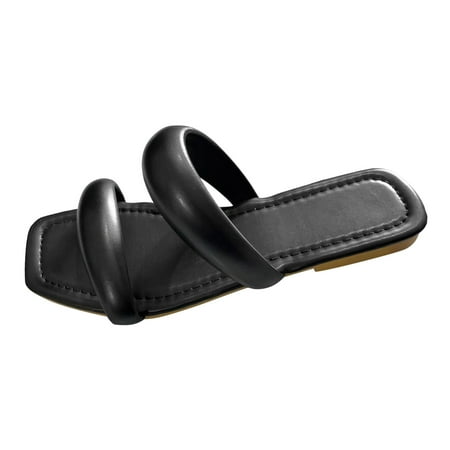 Youmylove Women Slide Slippers Fashion Summer Solid Color Leather Square Toe Open Toe Flat Beach Slippers Comfort Cozy Leisure Daily Walking
Youmylove Women Slide Slippers Fashion Summer Solid Color Leather Square Toe Open Toe Flat Beach Slippers Comfort Cozy Leisure Daily Walking