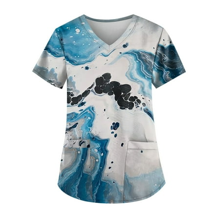 Strungten Plus Size Printed Scrub Working Uniform Tops For Women V-Neck Short Sleeve T-Shirts Workwear Tee With Pockets womens shirts
Strungten Plus Size Printed Scrub Working Uniform Tops For Women V-Neck Short Sleeve T-Shirts Workwear Tee With Pockets womens shirts