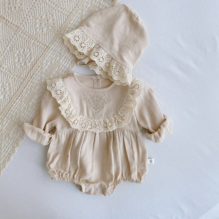 DancePeanut Lace Princess Toddler Romper Autumn Retro Newborn Baby Girl Clothes Cotton Spring Pure Color Infant Outfits 2pcs With Hats
DancePeanut Lace Princess Toddler Romper Autumn Retro Newborn Baby Girl Clothes Cotton Spring Pure Color Infant Outfits 2pcs With Hats
