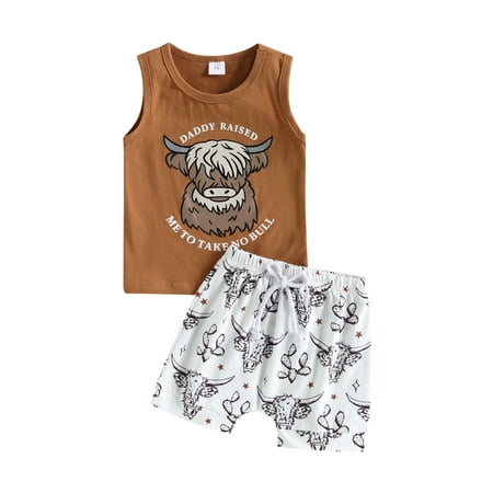 Jkerther Toddler Baby Boys Western Clothes Sets Sleeveless Letter Print Vest + Animal Print Drawstring Shorts 2Pcs Casual Summer Outfit
Jkerther Toddler Baby Boys Western Clothes Sets Sleeveless Letter Print Vest + Animal Print Drawstring Shorts 2Pcs Casual Summer Outfit