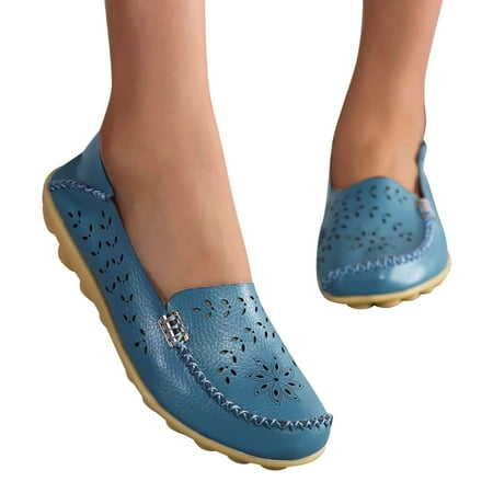 FZM Women shoes Fashion Womens Breathable Lace Up Shoes Flats Casual Shoes